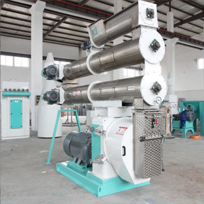 2-4 T / H Ring Die Feed Pellet Mill с одним кондиционером для производства кормовых пеллет