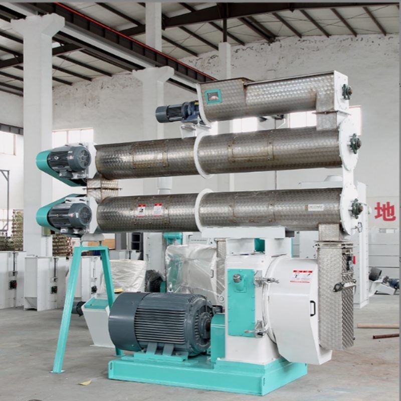 2-4 T / H Ring Die Feed Pellet Mill с одним кондиционером для производства кормовых пеллет