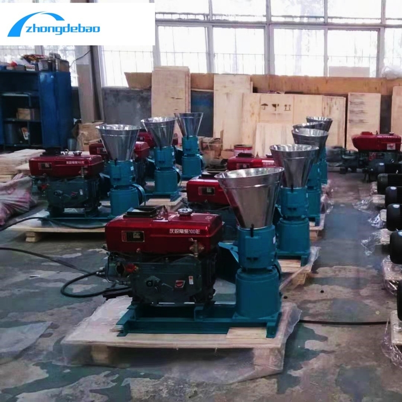 Новый дизайн 10HP дизельного типа кормовой пеллетной машины 90кг/ч