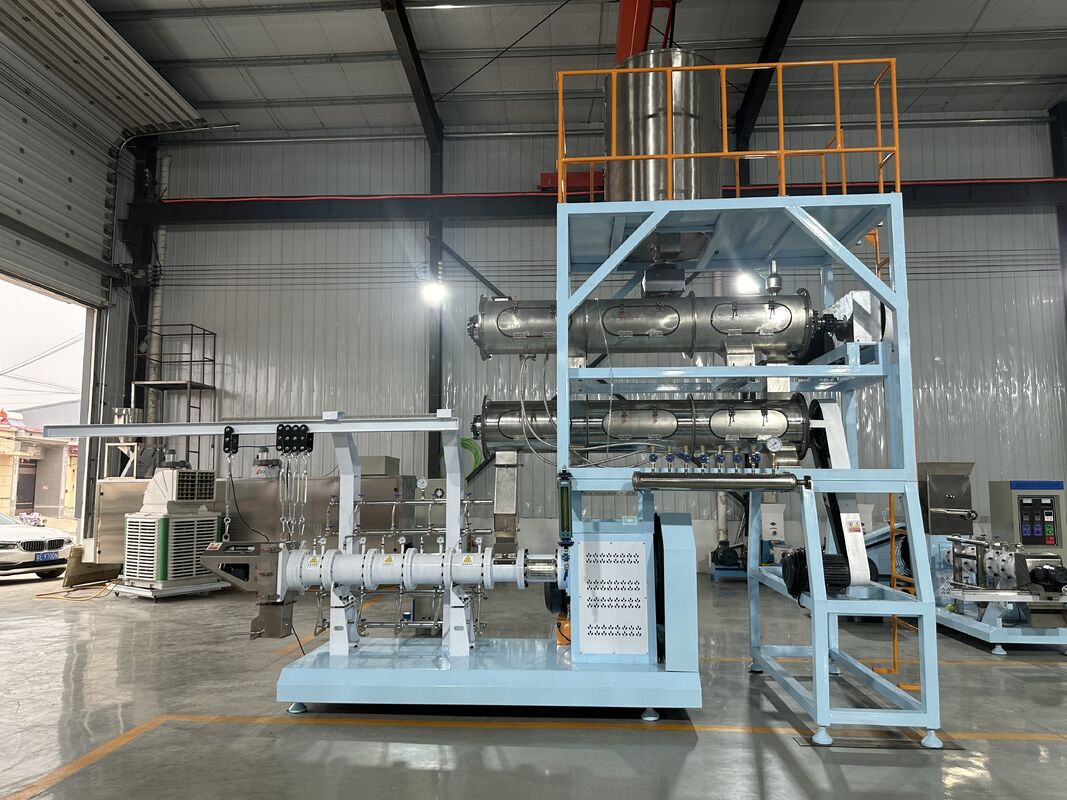 500–1000 kg/h Floating Fish Feed Production Line / Wet-Type Twin-Screw Feed Extrusion Line