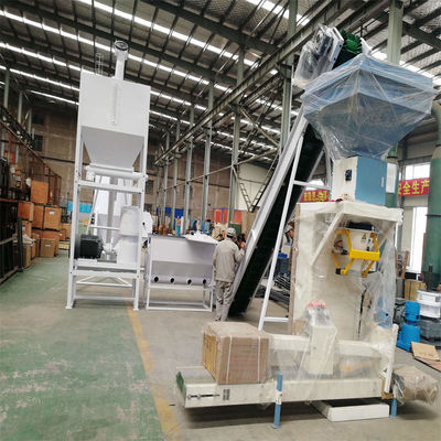 1000 кг/ч линия производства кормовых гранул дробить смешивание гранулирование охлаждение упаковка 5in1